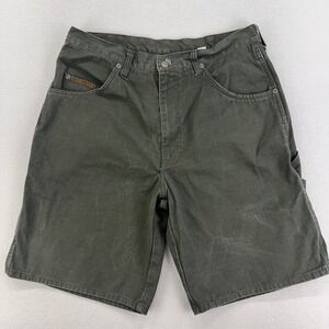 Big Smith Carpenter Shorts‎ Mens 34x9 Green Ripstop Utility Workwear